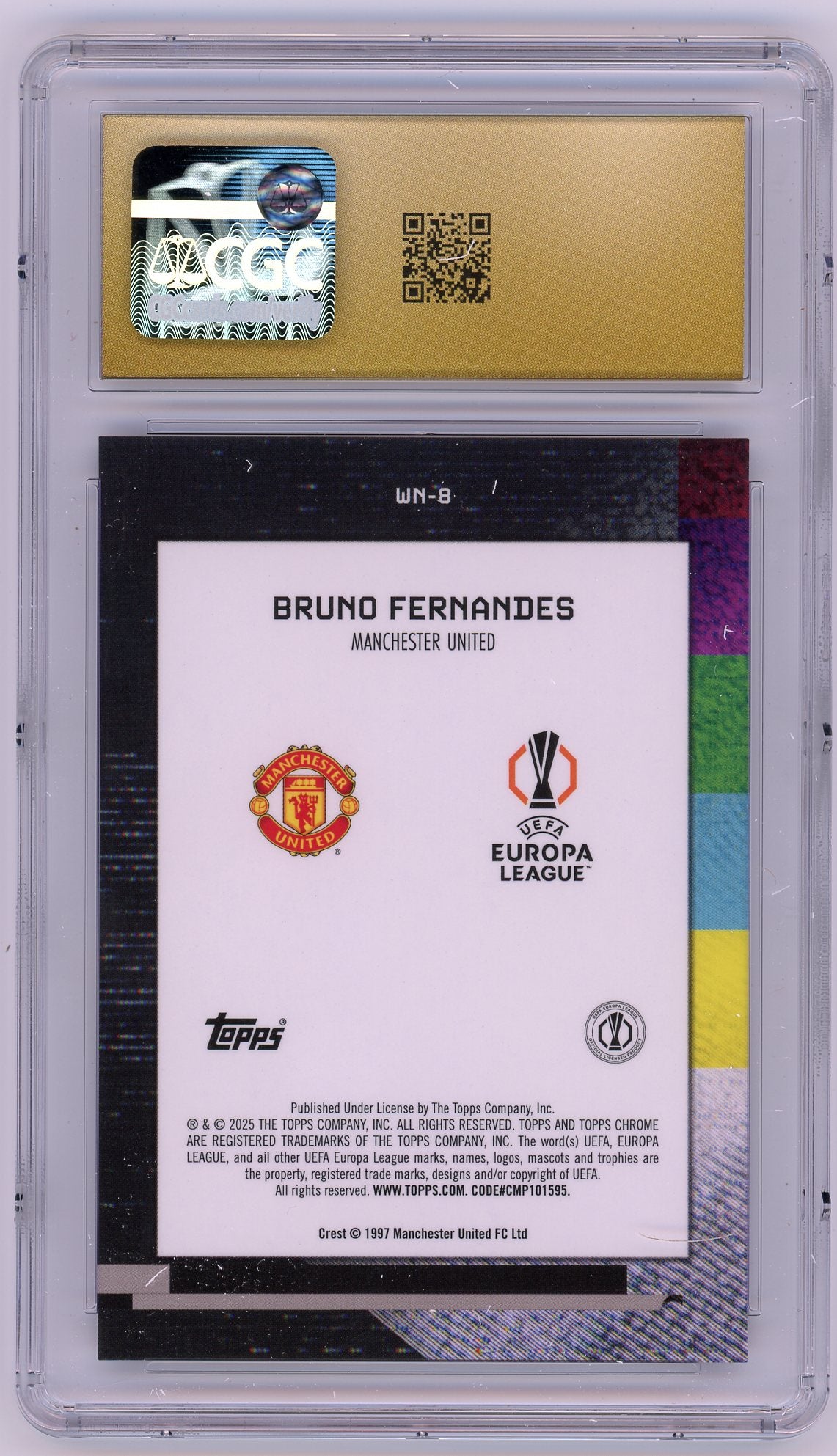 2025 HL-P04 Topps Chrome UEFA Club Comp Bruno Fernandes #WN-8 White Noise