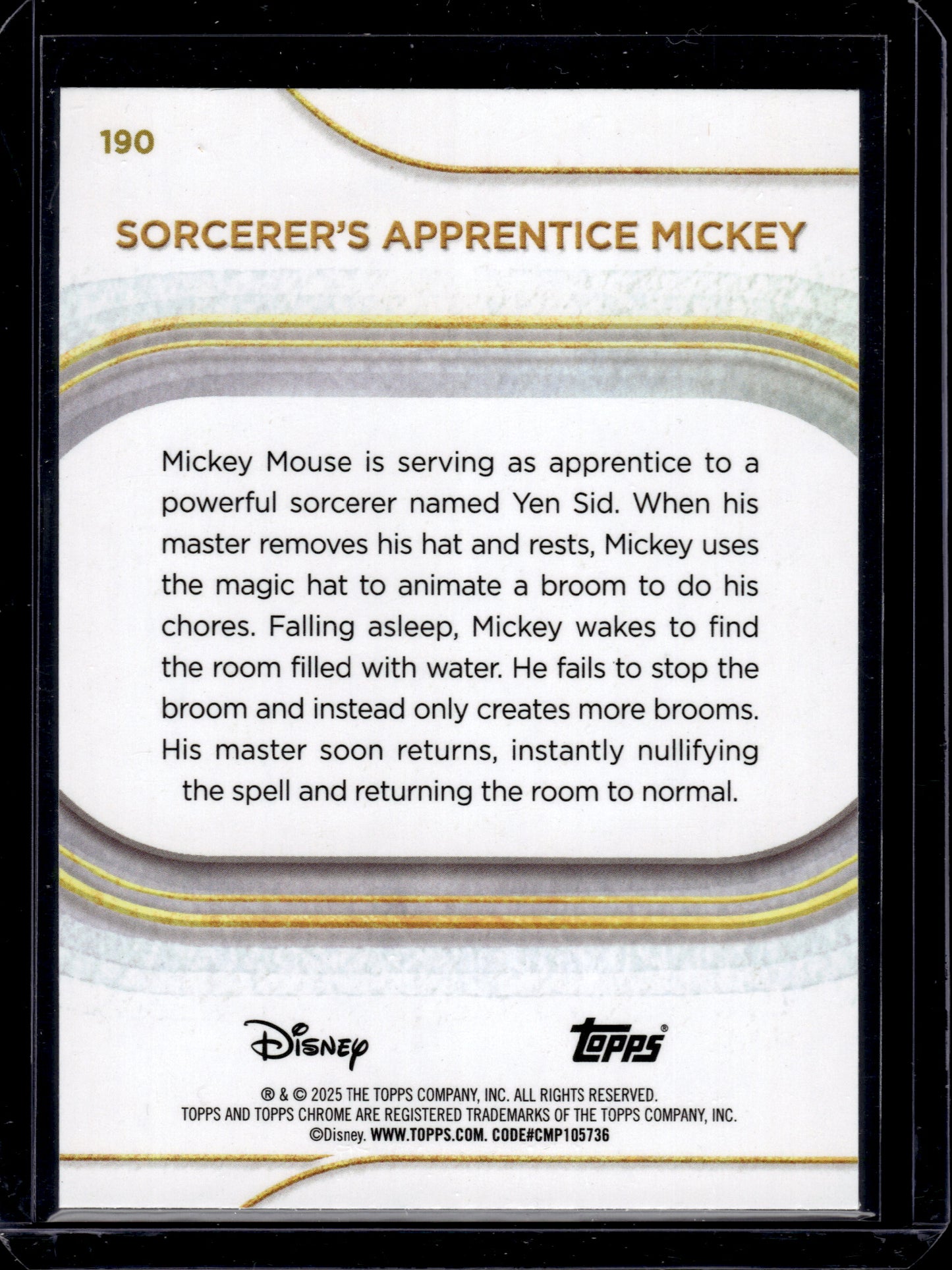 HL-P01 Topps Chrome Disney Sorcerer's Apprentice Mickey #190