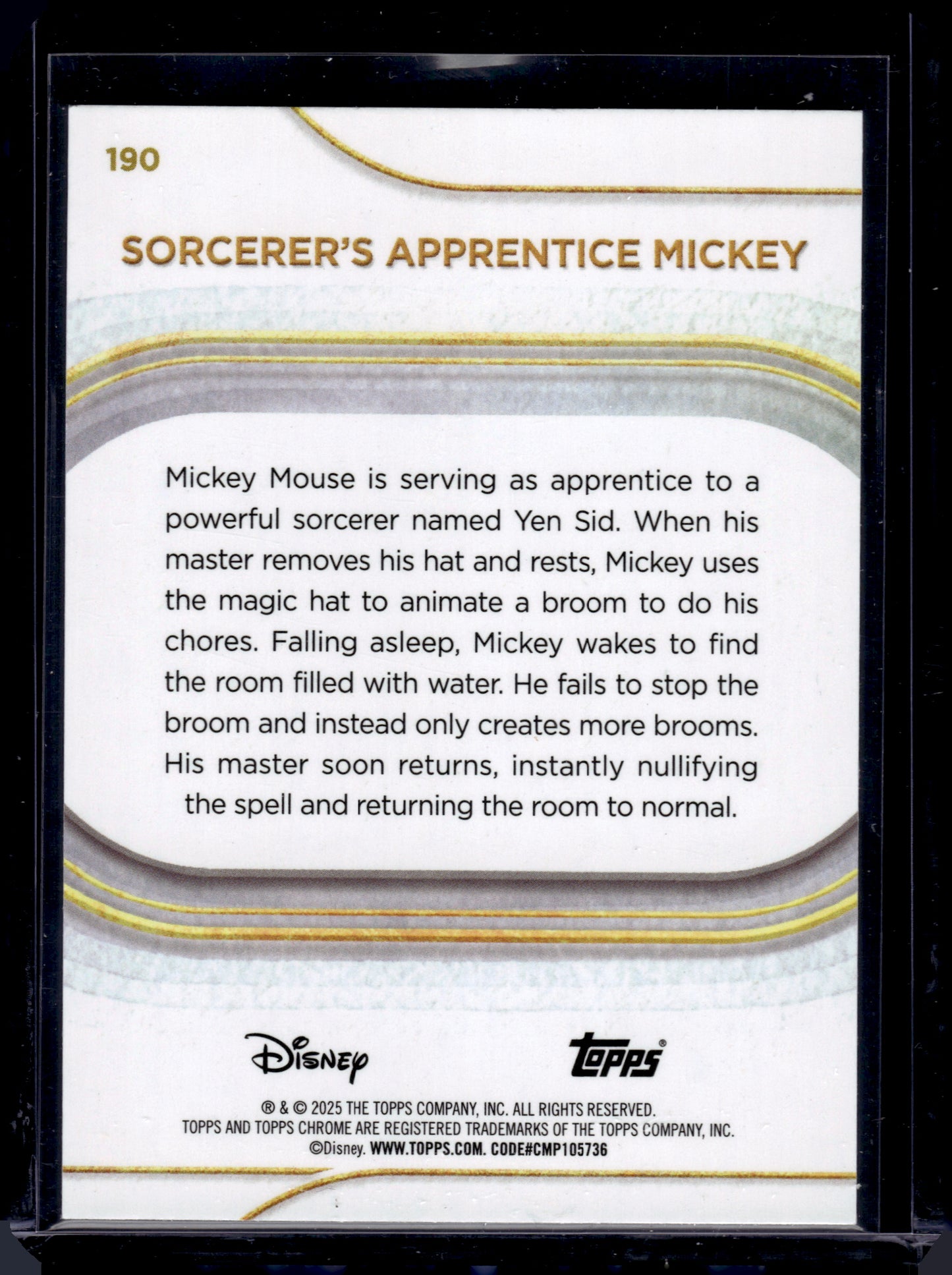 HL-P01 Topps Chrome Disney Sorcerer's Apprentice Mickey #190
