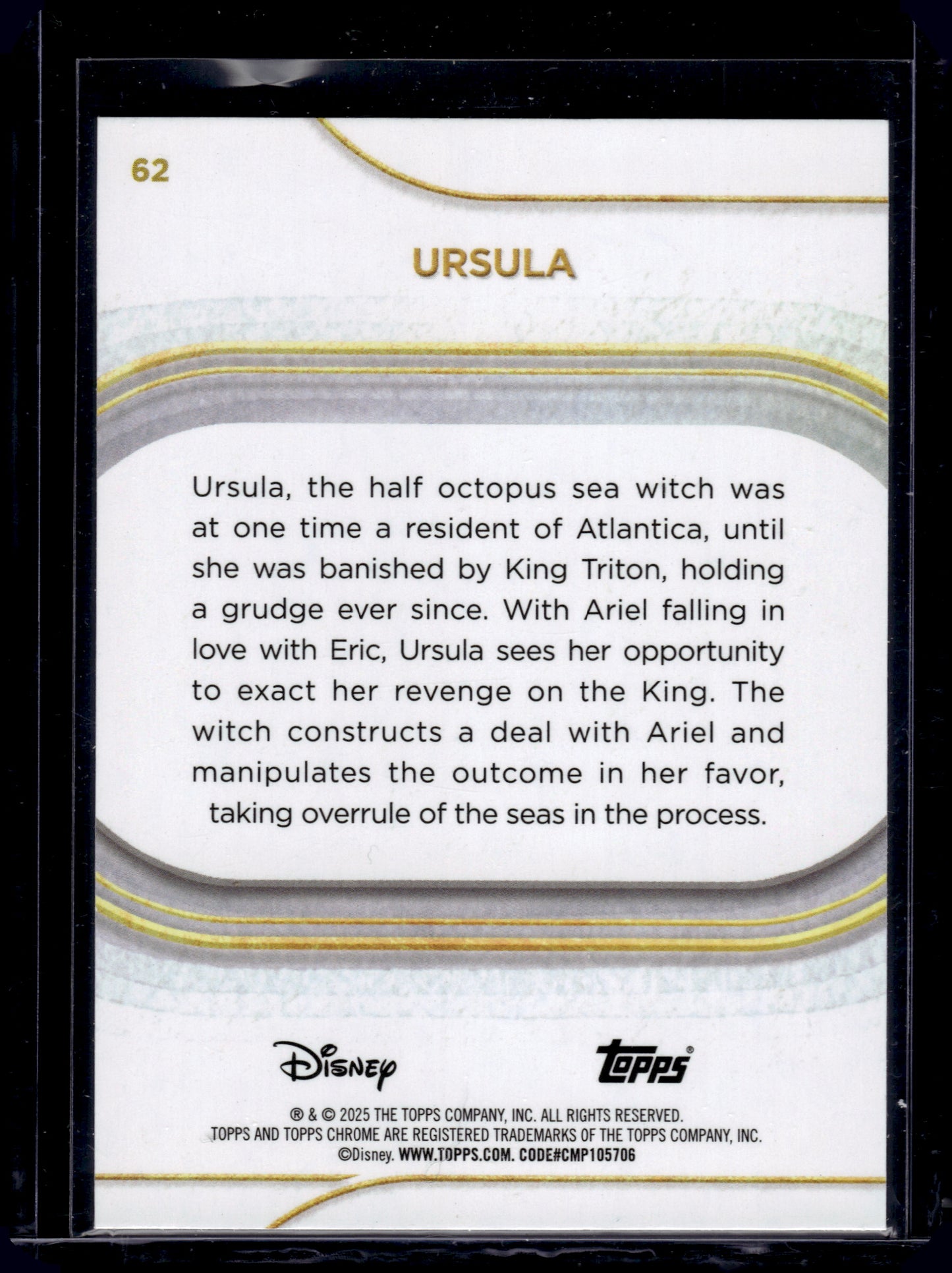 HL-P01 Topps Chrome Disney Sapphire Ursula #62