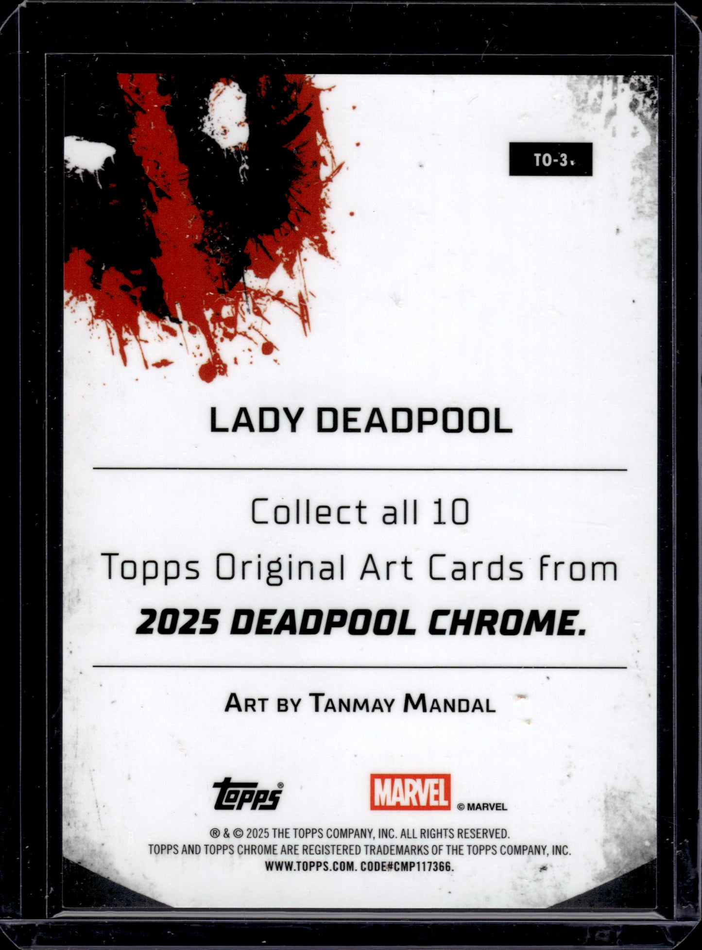 HL-P04 Topps Chrome Deadpool Lady Deadpool Topps Original Art Cards #TO-3
