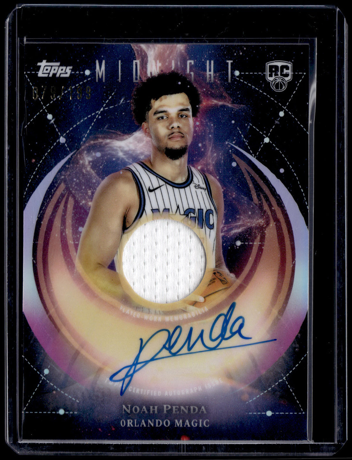 HL-P01 2025 Topps Midnight Noah Penda #RJA-NP /199 Jersey Patch RC Auto