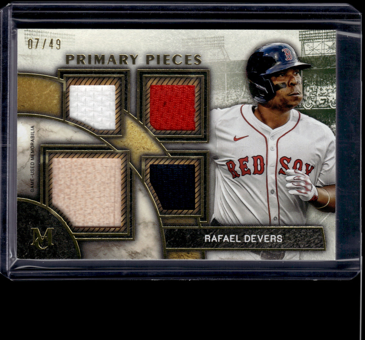 HL-P01 2025 Topps Museum Primary Pieces Rafael Devers #SPPQ-RD /49 Quad Relic