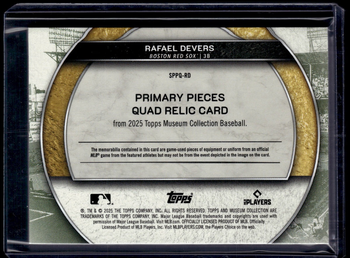HL-P01 2025 Topps Museum Primary Pieces Rafael Devers #SPPQ-RD /49 Quad Relic