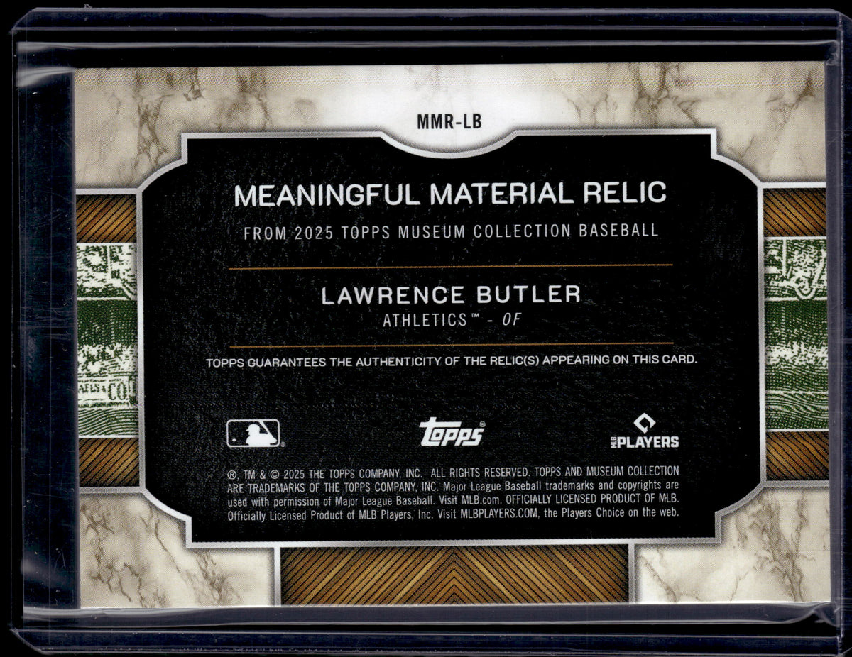 HL-P01 2025 Topps Museum Meaningful Materials Lawrence Butler #MMR-LB /35