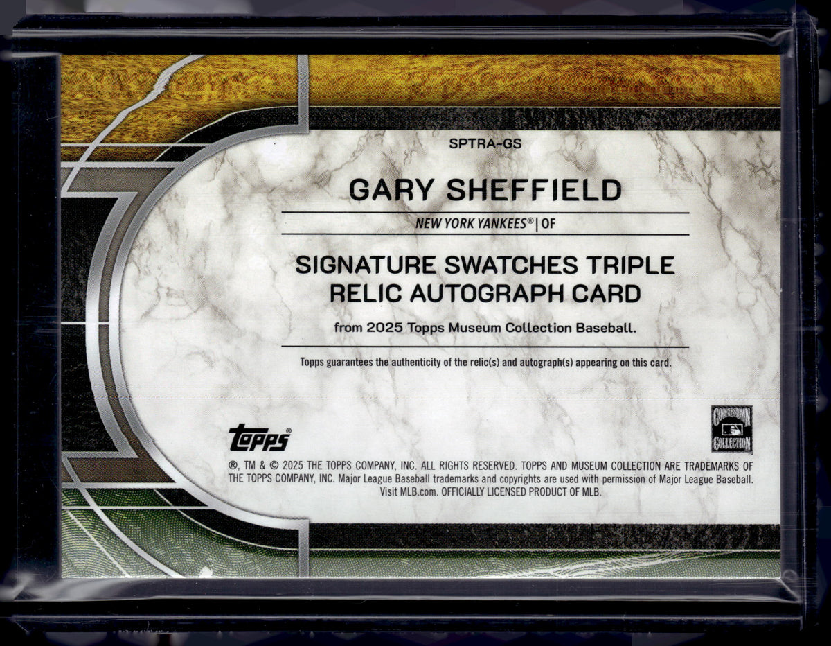 HL-P01 2025 Topps Museum Gary Sheffield #SPTRA-GS /99 Triple Relic Game-Used