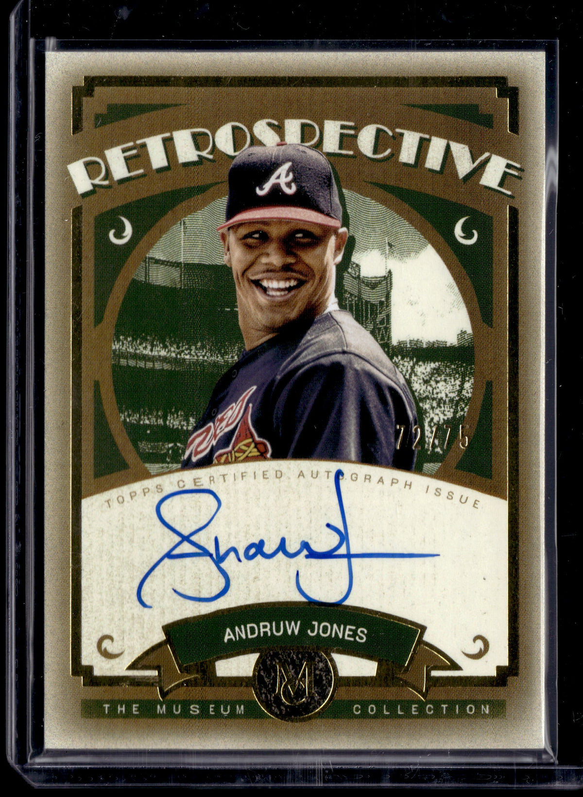 HL-P01 2025 Topps Museum Retrospective Signatures Andruw Jones #RS-AJ /75