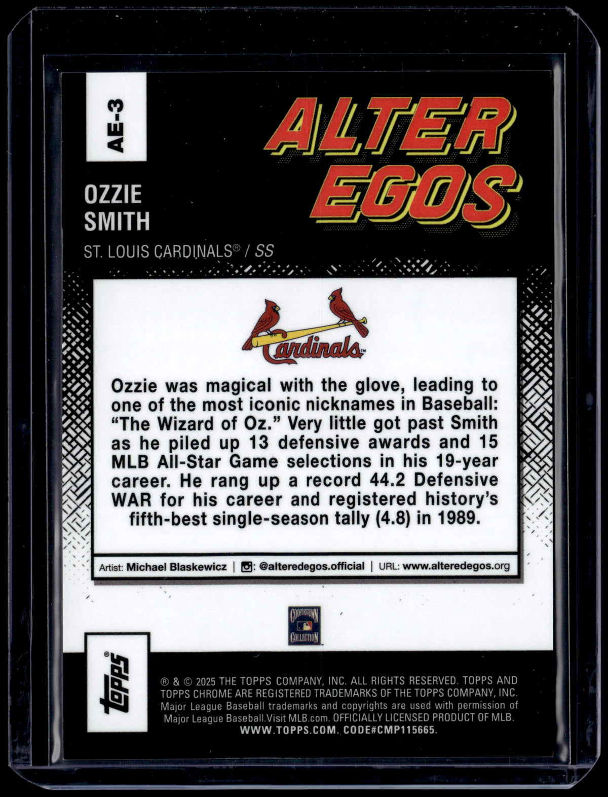 HL-P01 2025 Topps Chrome Alter Egos Ozzie Smith #AE-3