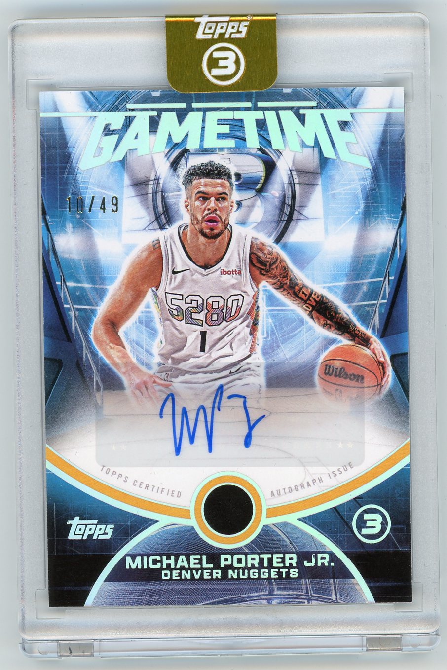 HL-P01 2026 Topps 3 Gametime Michael Porter Jr Auto Relic /49 GT-MP