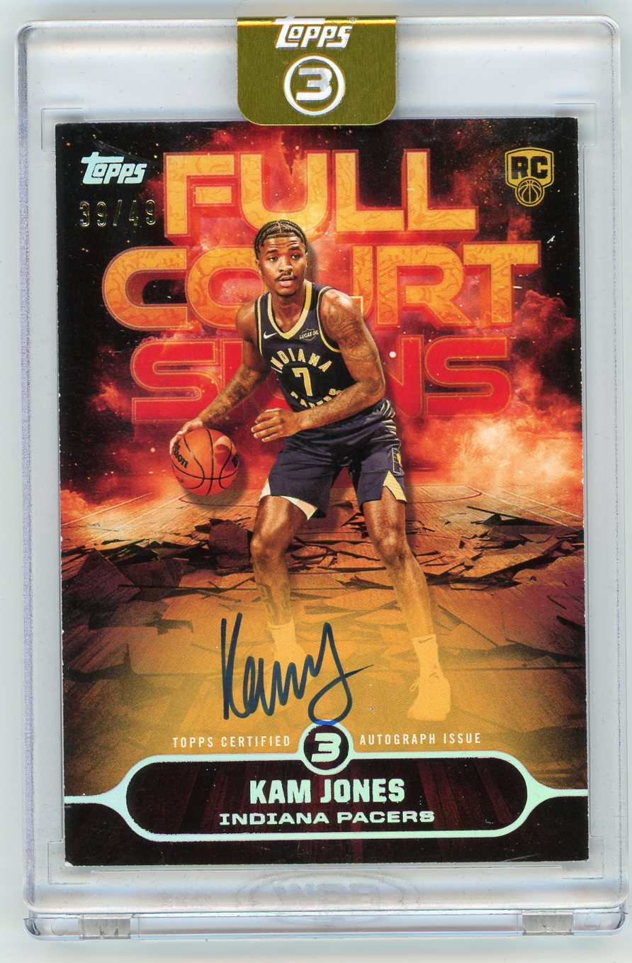 HL-P01 2026 Topps 3 Full Court Signs Kam Jones #FS-KJ /49 Auto RC
