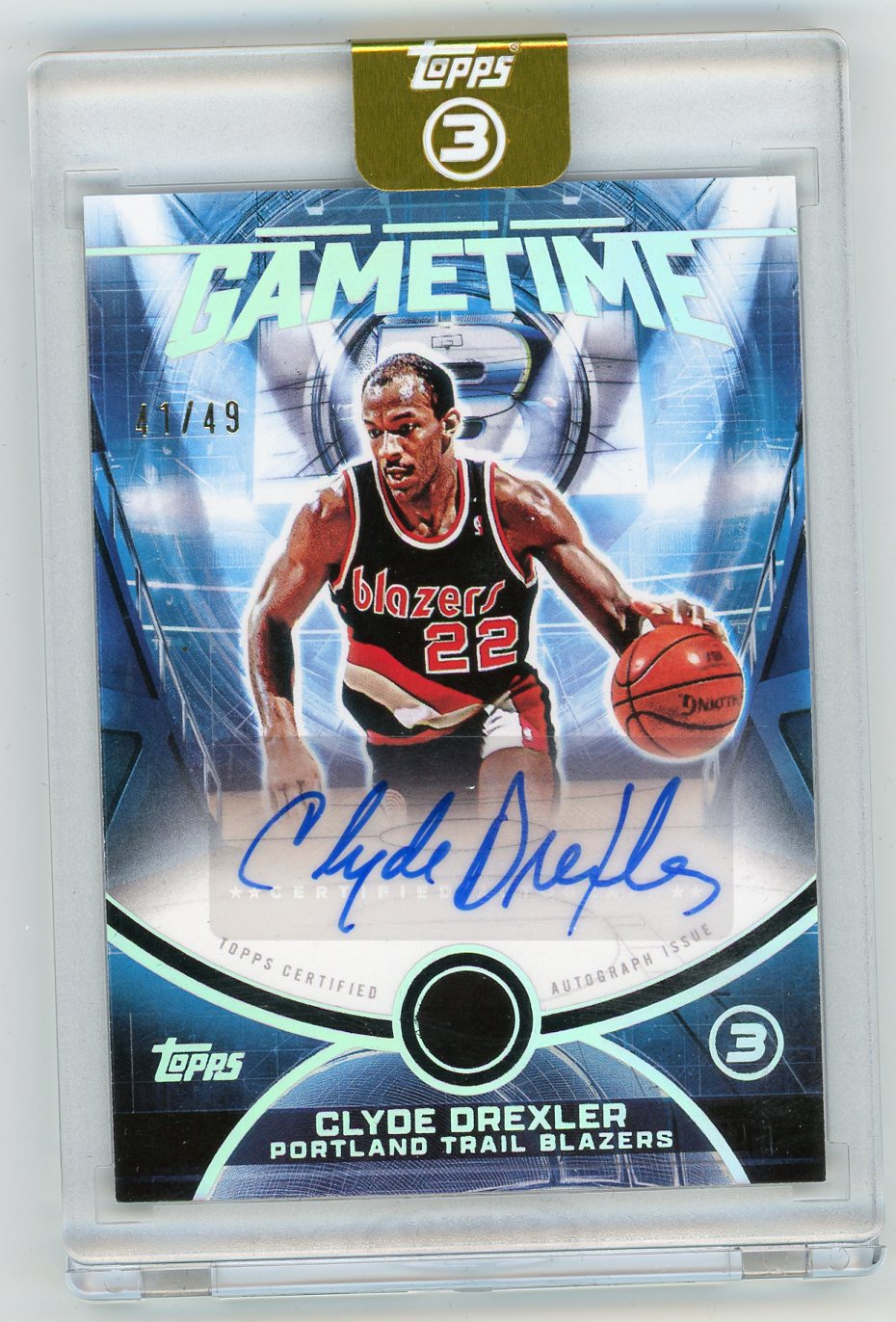 HL-P01 2026 Topps 3 Gametime Clyde Drexler #GT-CD /49