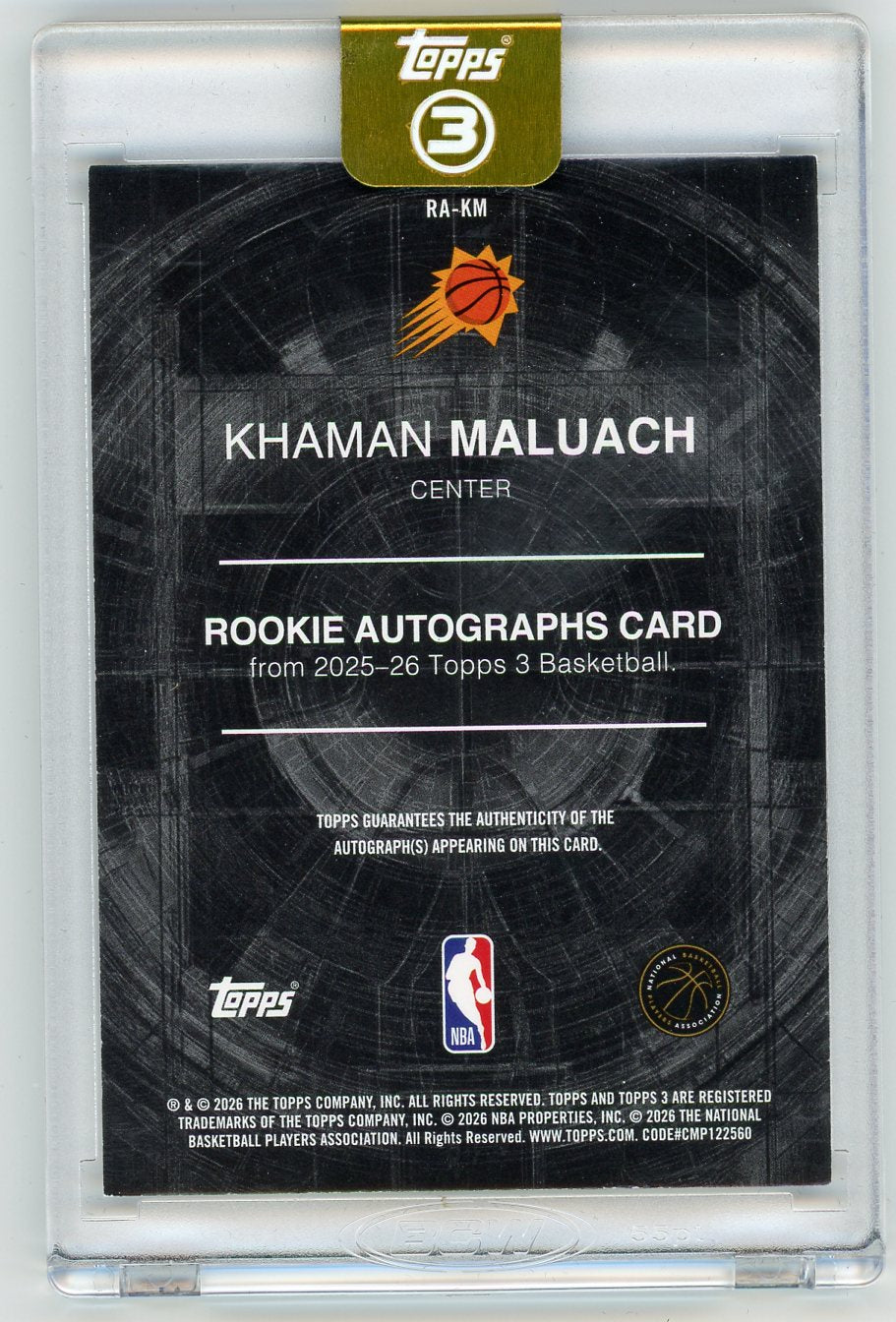 HL-P01 2026 Topps 3 Basketball Khaman Maluach #RA-KM /49 RC