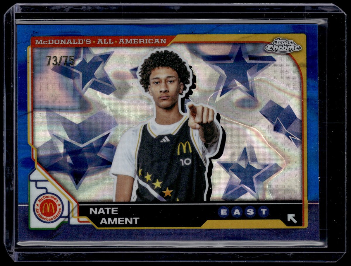 HL-P01 2025 Topps Chrome McDonald's All American Nate Ament #41 Blue Lava /75