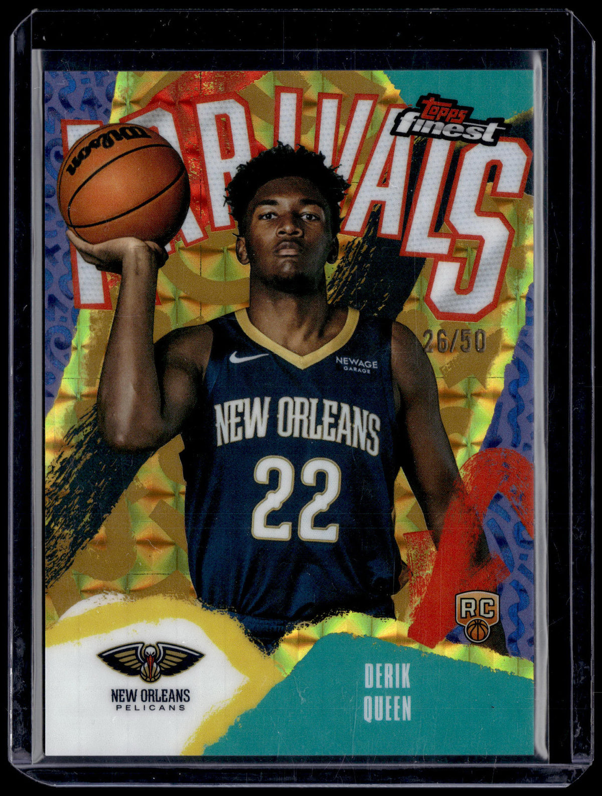 HL-P01 2026 Topps Finest Arrivals Derik Queen Gold Geometric #A-13 /50 RC