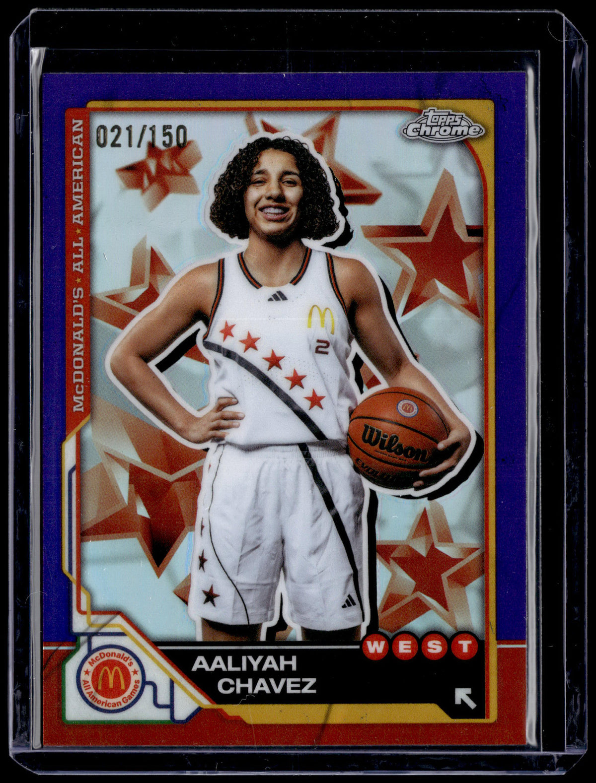 HL-P01 2025 Topps Chrome McDonald's Aaliyah Chavez #28 Purple Refractor /150