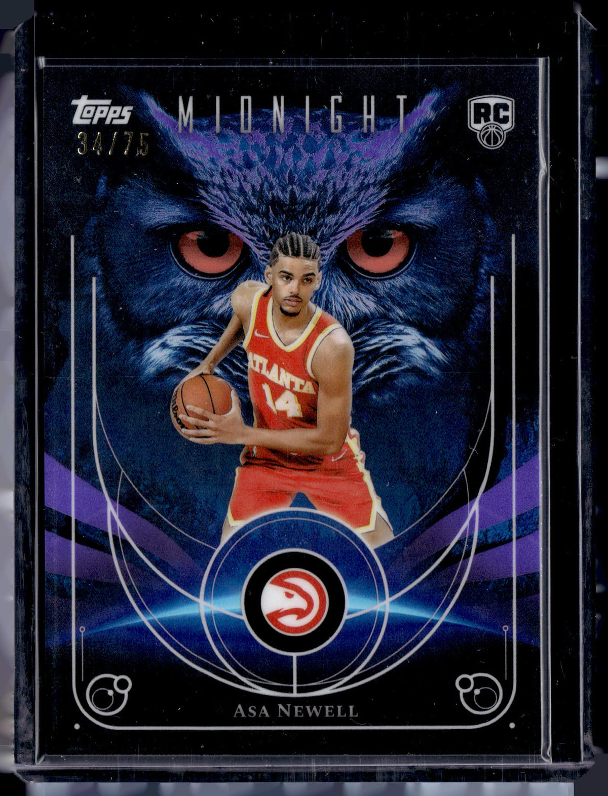HL-P01 2025 Topps Midnight Asa Newell #NO-25 Night Owls /75 RC