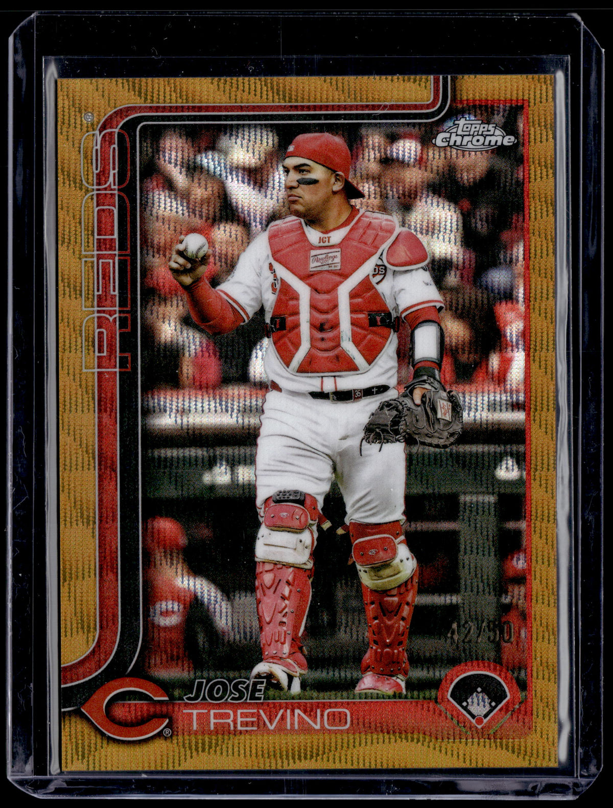 HL-P01 2025 Topps Chrome Update Jose Trevino Gold Wave Refractor /50 #USC2