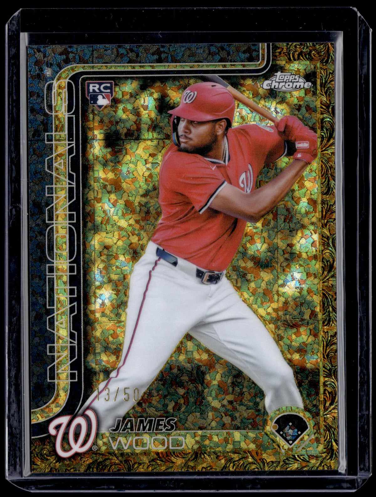 HL-P01 2025 Topps Chrome Gilded James Wood RC Gold Mini Diamond /50 #141