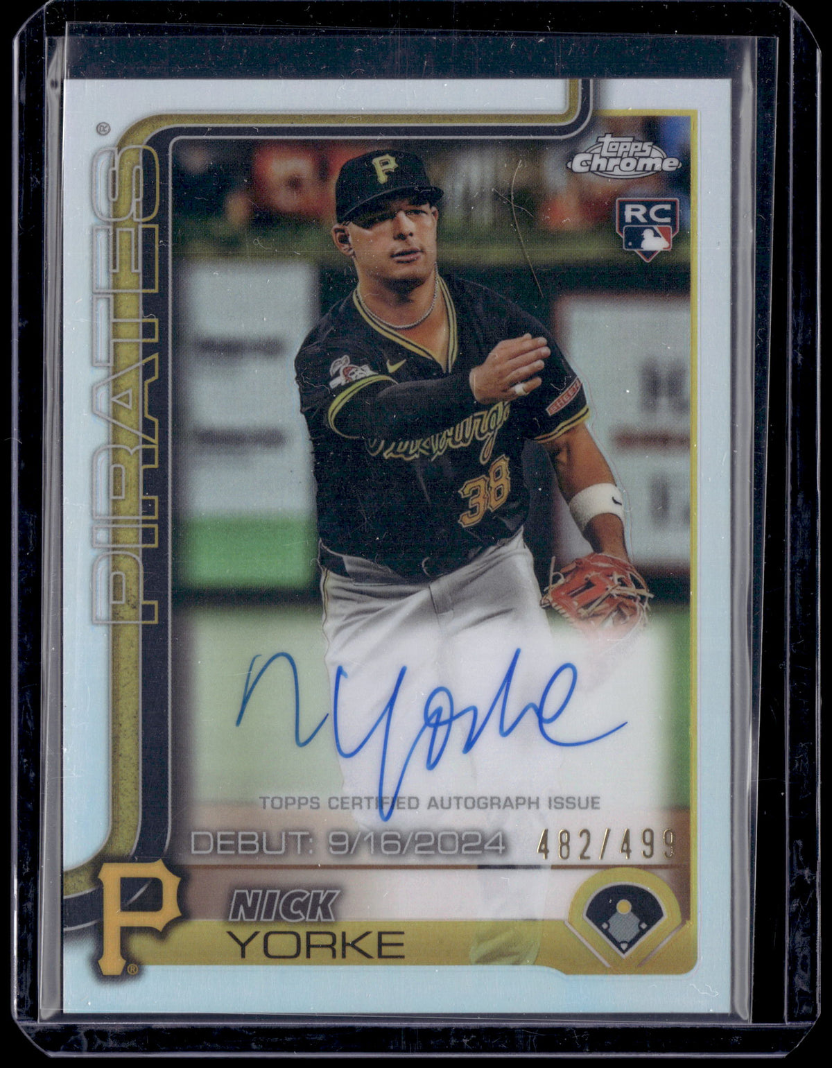 HL-P01 2025 Topps Chrome Nick Yorke #CRDA-NY Refractor /499 RC