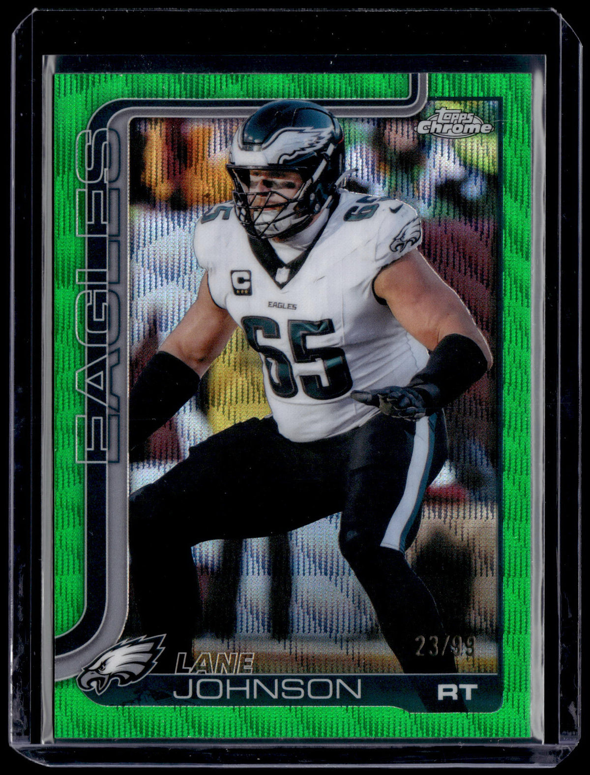 HL-P01 2025 Topps Chrome Lane Johnson #246 Green Wave Refractor /99