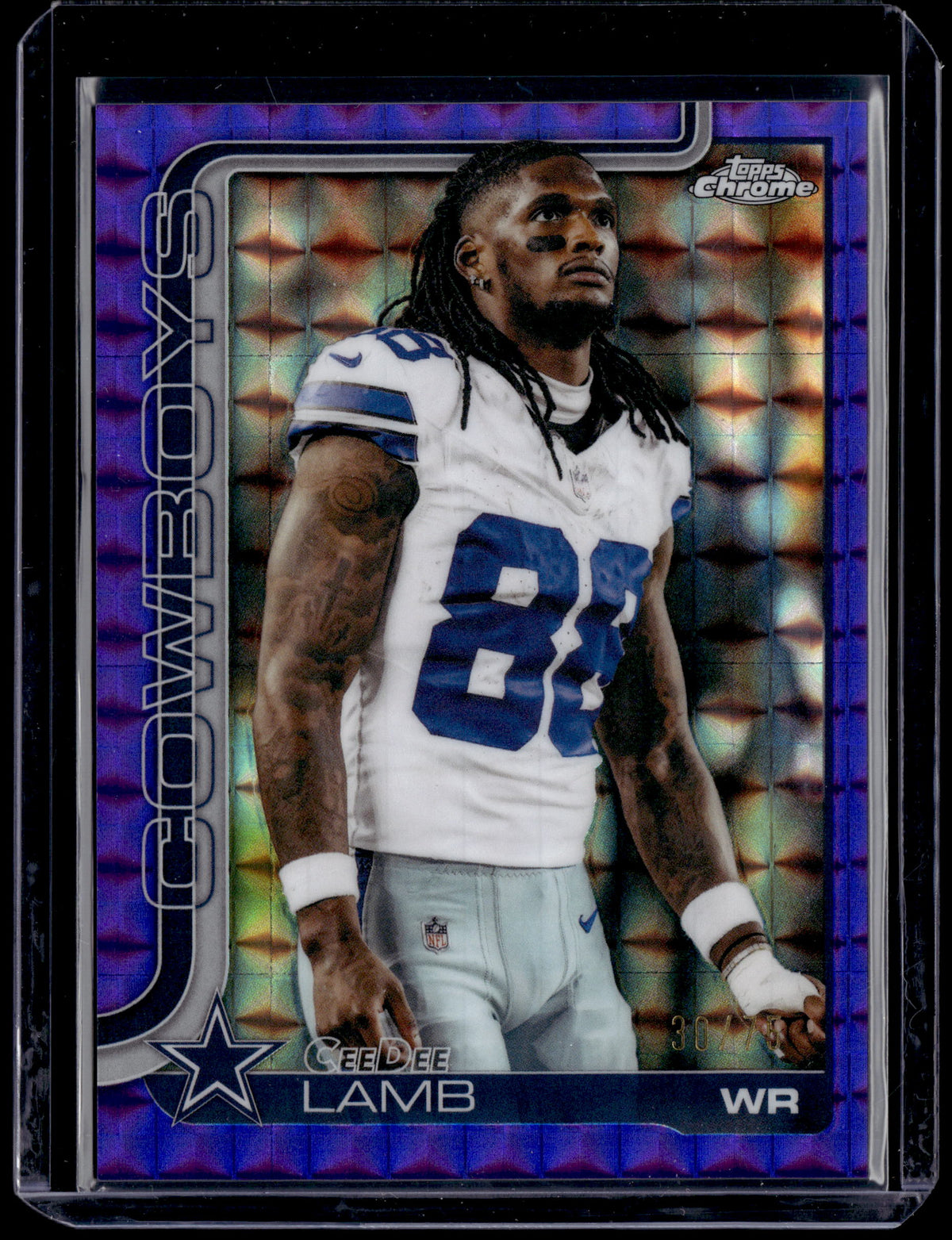 HL-P01 2025 Topps Chrome CeeDee Lamb #76 Purple Geometric /75