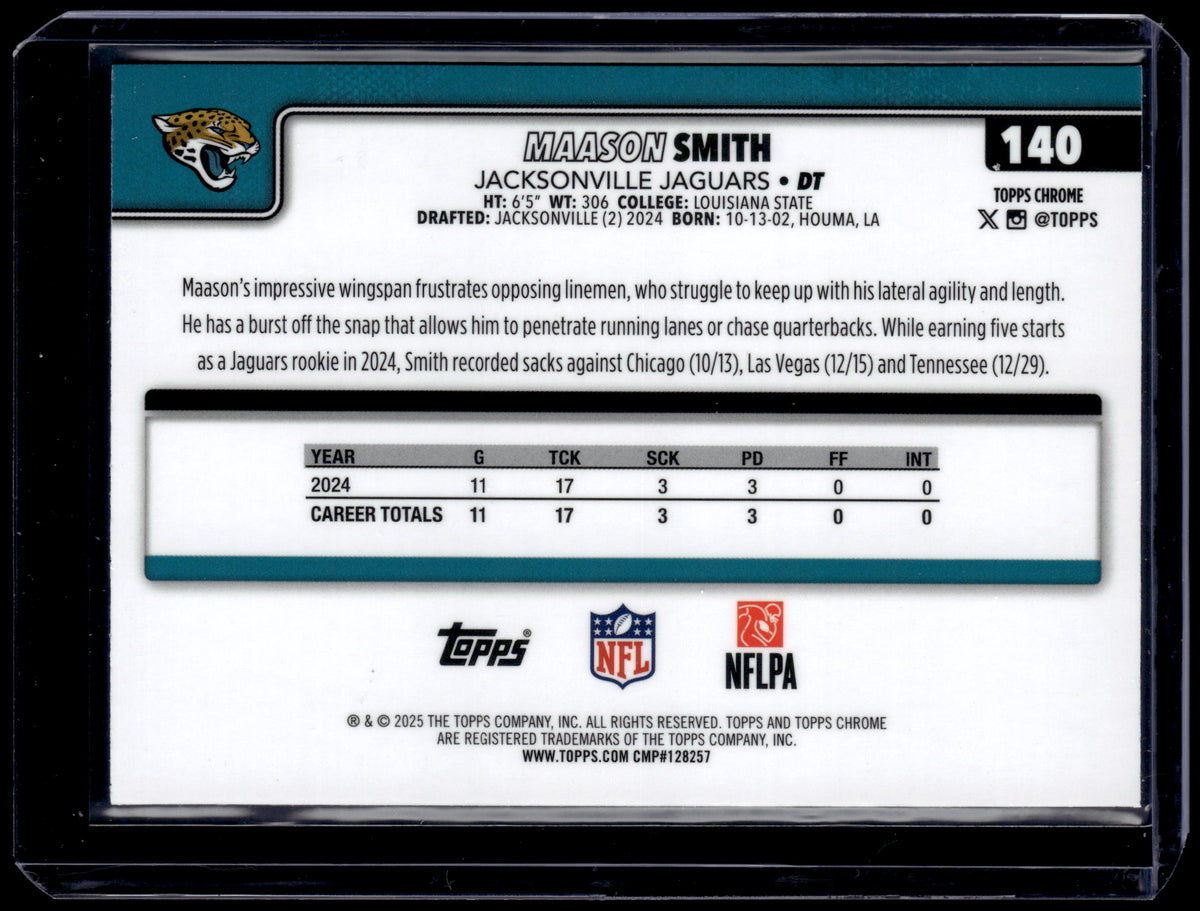 HL-P01 2025 Topps Chrome Maason Smith #140 Geometric