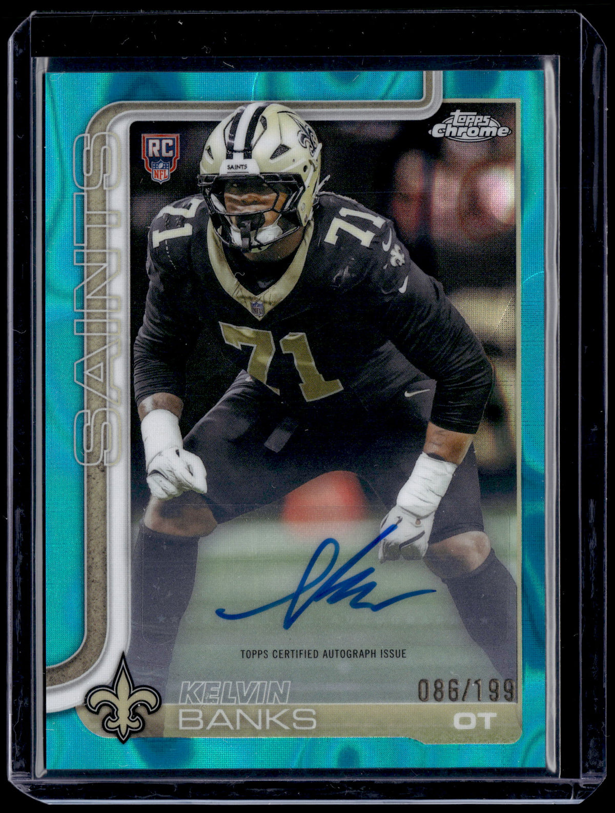 HL-P01 2025 Topps Chrome Kelvin Banks #RA-KB Aqua Lava /199 RC