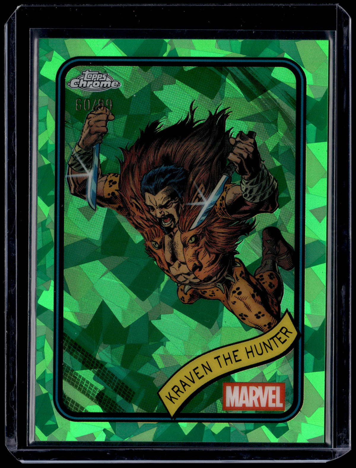 HL-INV 2025 Topps Chrome Marvel Sapphire Kraven the Hunter Green /99 #18