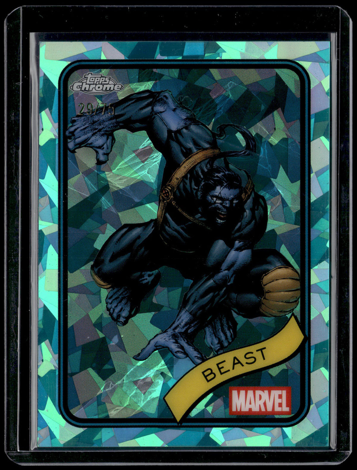 HL-INV 2025 Topps Chrome Marvel Beast Aqua Refractor 29/75 #177