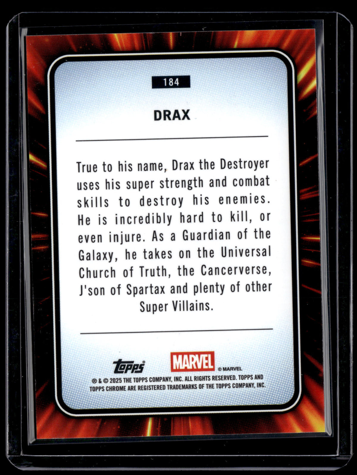 HL-INV 2025 Topps Chrome Marvel Drax 04/50 #184