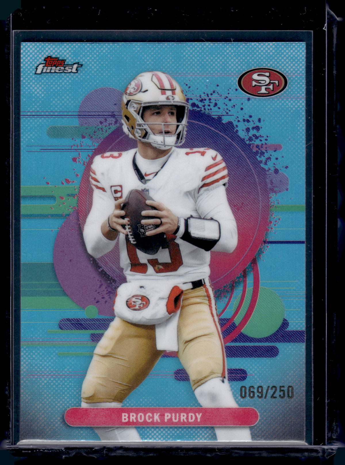 HL-INV 2025 Topps Finest Brock Purdy #146 Uncommon Blue Refractor /250