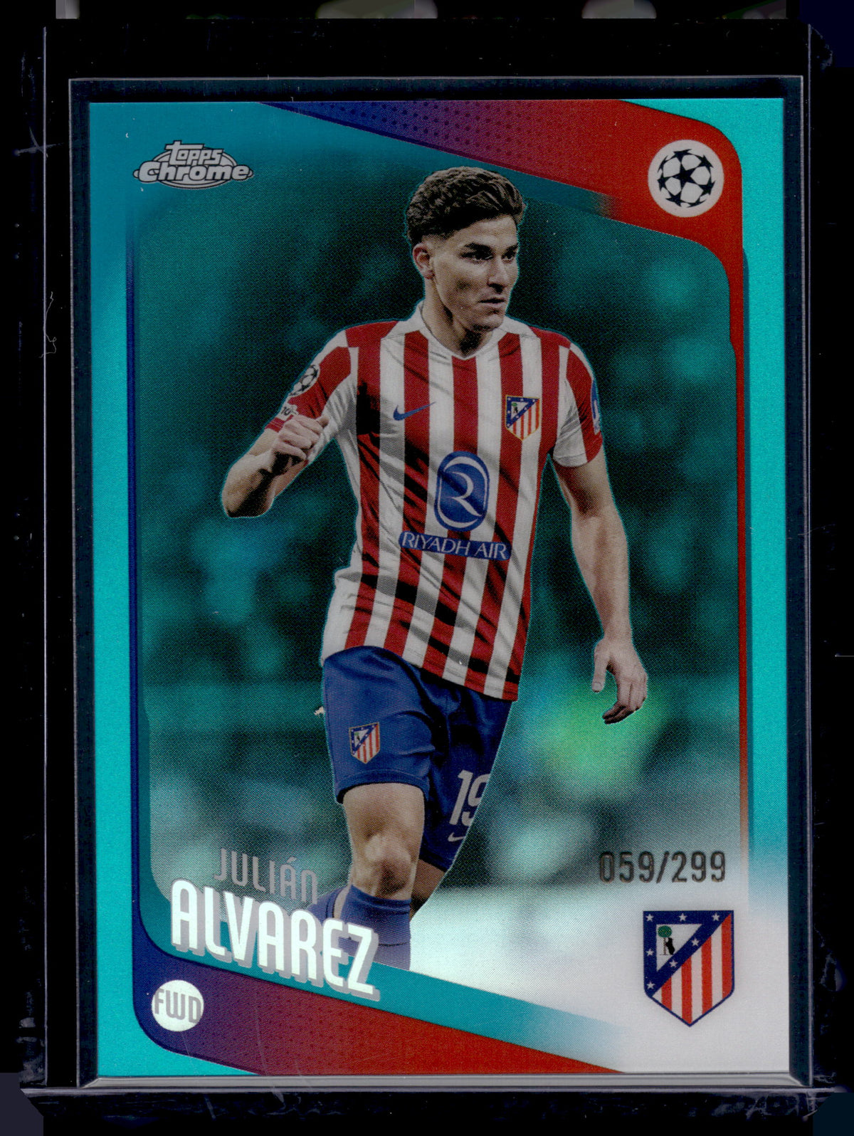 HL-INV 2026 Topps Chrome UEFA Julian Alvarez Aqua Refractor /299 #154