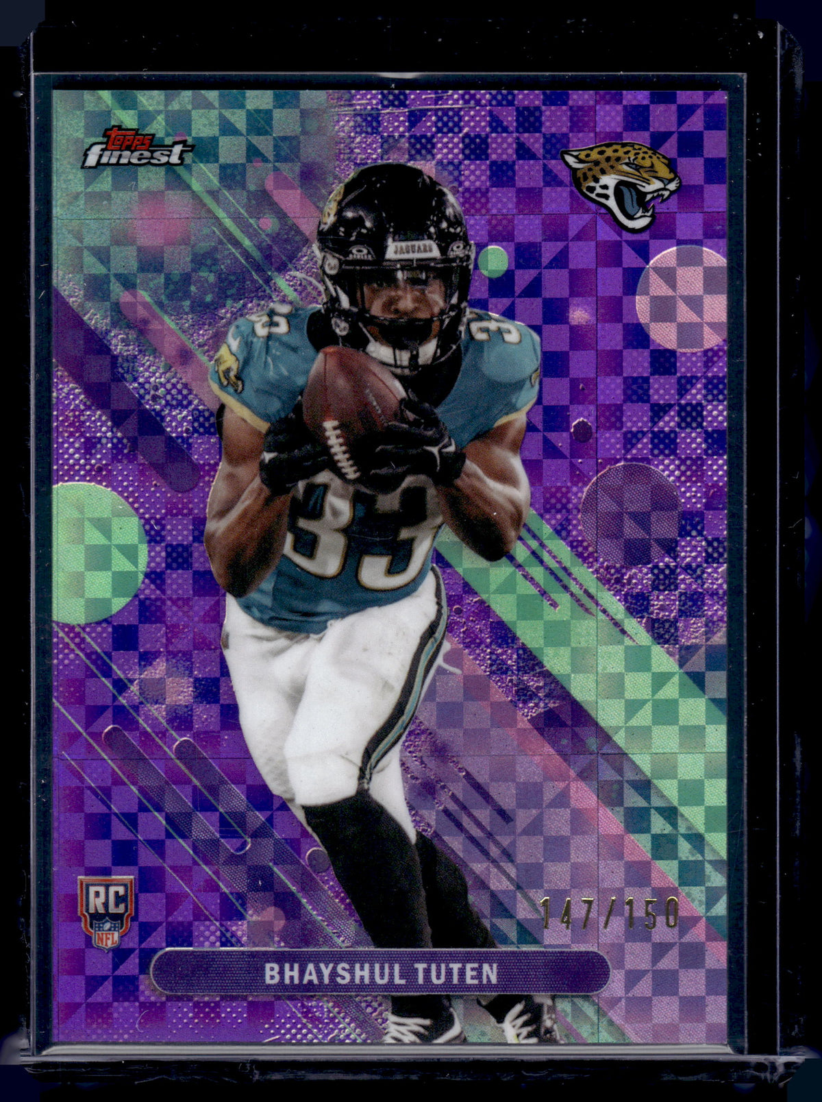 HL-INV 2025 Topps Finest Bhayshul Tuten #17 Purple Checkerboard /150 RC