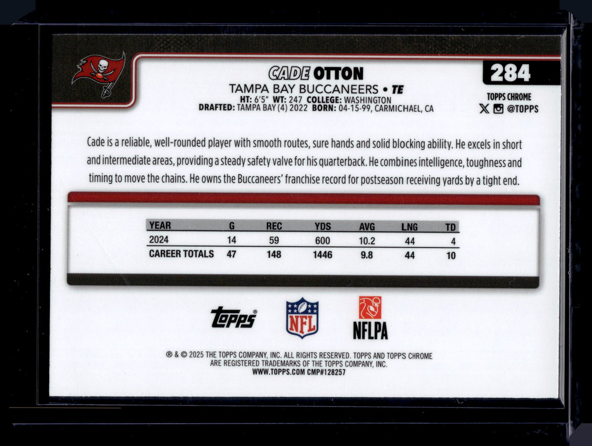 HL-INV 2025 Topps Chrome Cade Otton #284 Purple Lava Refractor /75