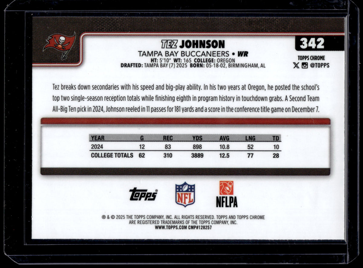 HL-P01 2025 Topps Chrome Tez Johnson #342 Geometric Refractor RC