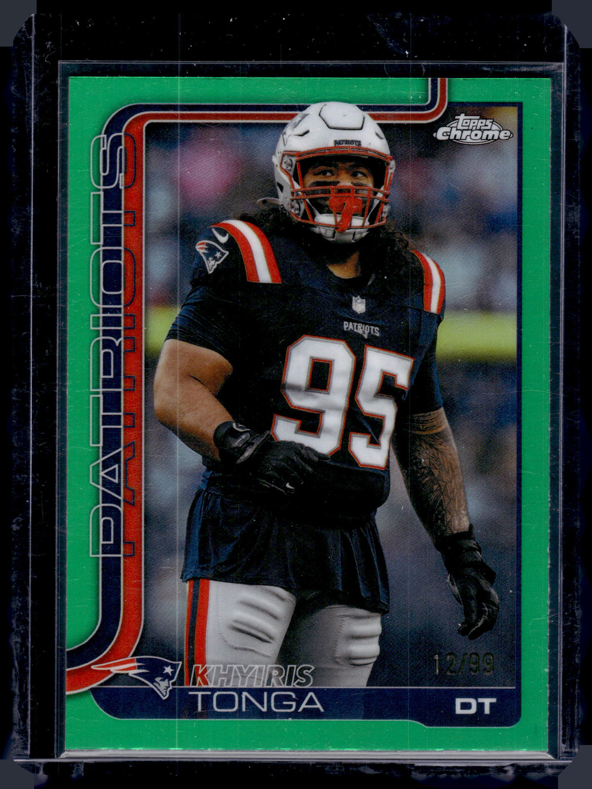 HL-P01 2025 Topps Chrome Khyiris Tonga #214 Green Refractor /99