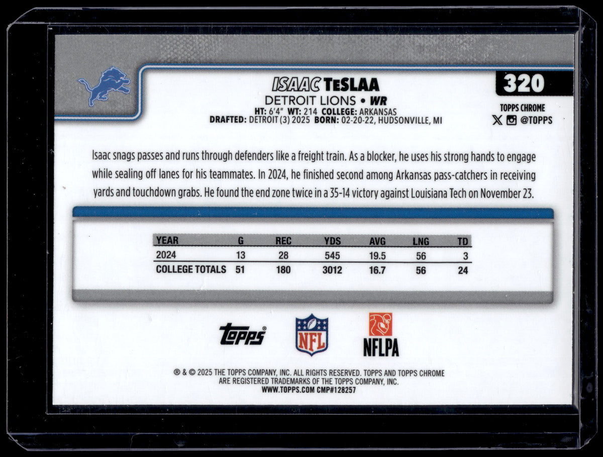 HL-P01 2025 Topps Chrome Isaac TeSlaa #320 Geometric RC