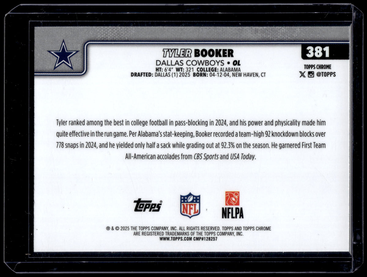 HL-P01 2025 Topps Chrome Tyler Booker #381 Geometric RC