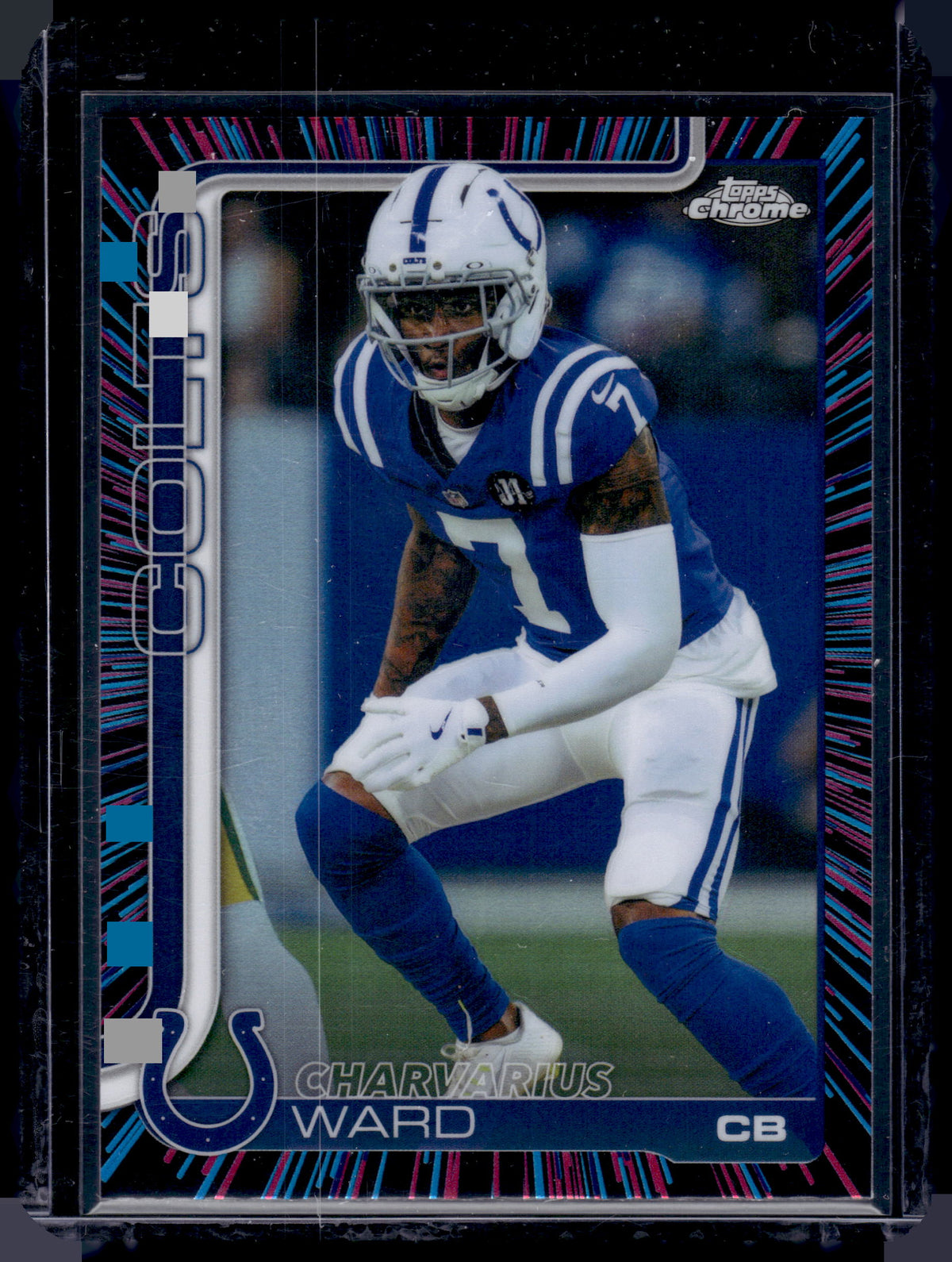 HL-P01 2025 Topps Chrome Charvarius Ward #129 Neon Pulse Refractor