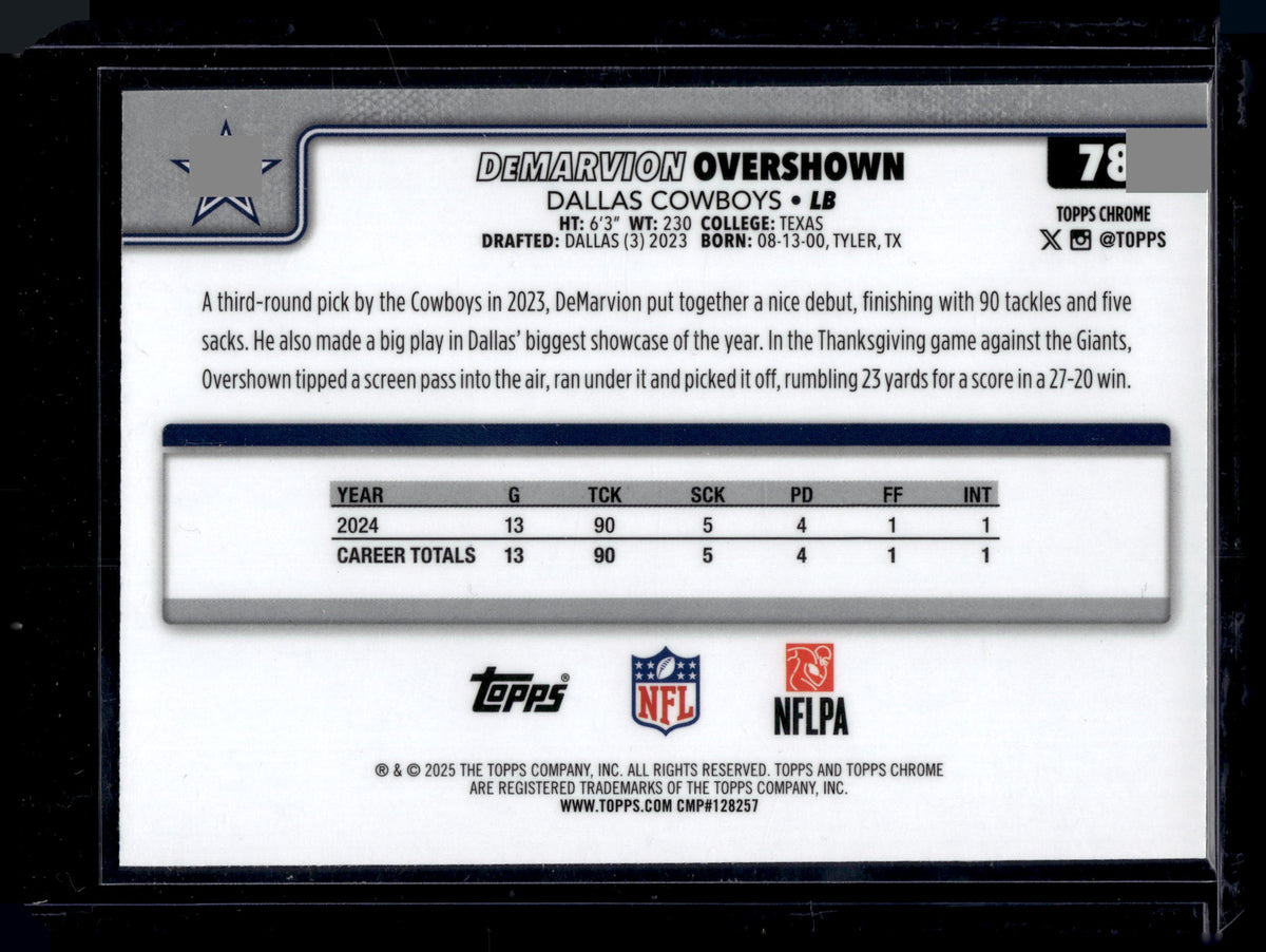 HL-P01 2025 Topps Chrome DeMarvion Overshown #78 Geometric