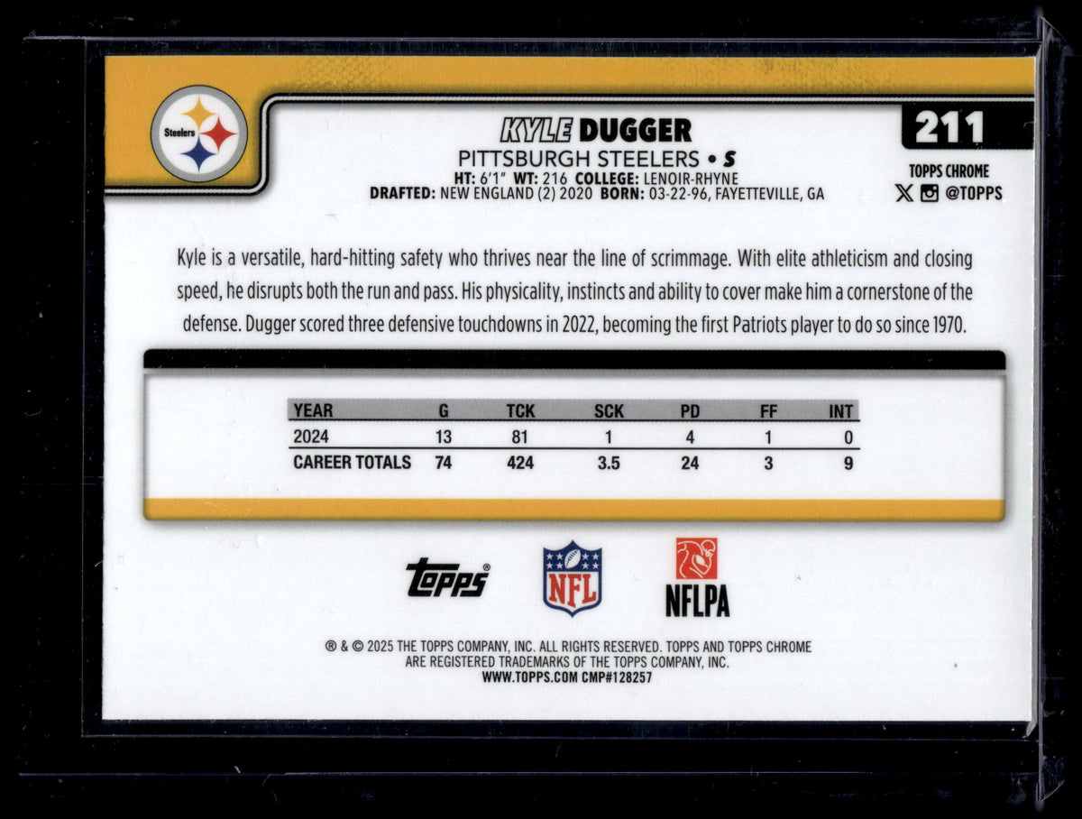 HL-P01 2025 Topps Chrome Kyle Dugger #211 Prism