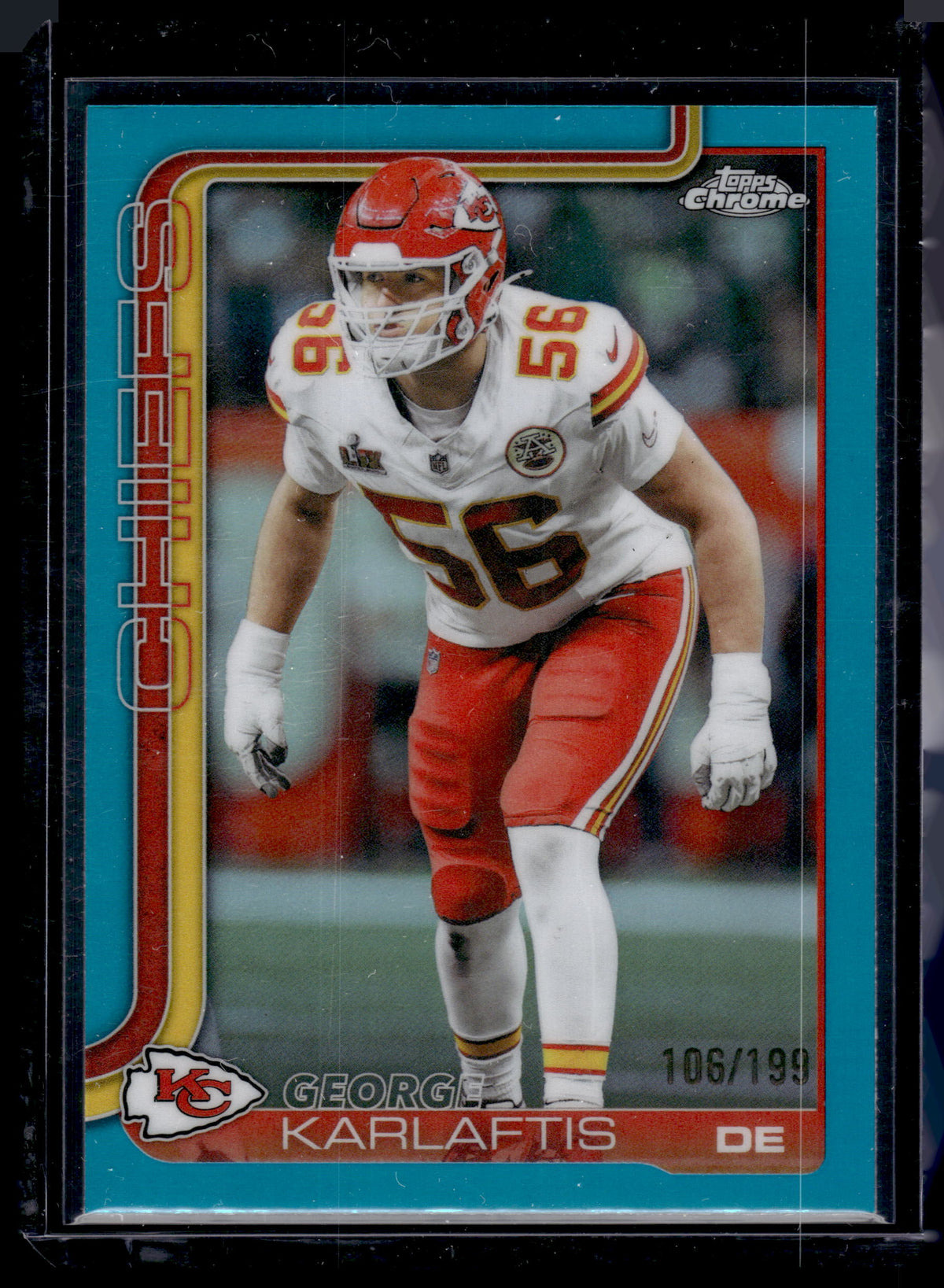 HL-P01 2025 Topps Chrome George Karlaftis #152 Aqua Refractor /199
