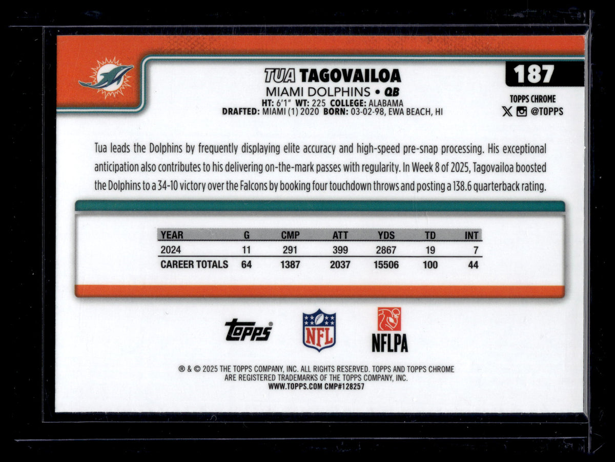 HL-P01 2025 Topps Chrome Tua Tagovailoa #187 Geometric