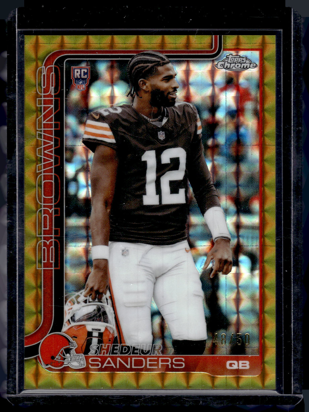 HL-P01 2025 Topps Chrome Shedeur Sanders #315 Gold Geometric /50 RC