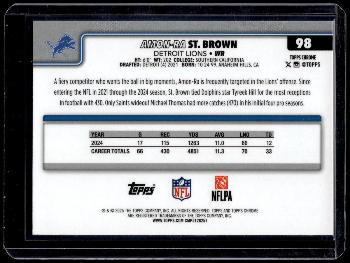 HL-P01 2025 Topps Chrome Amon-Ra St. Brown #98 Geometric Refractor