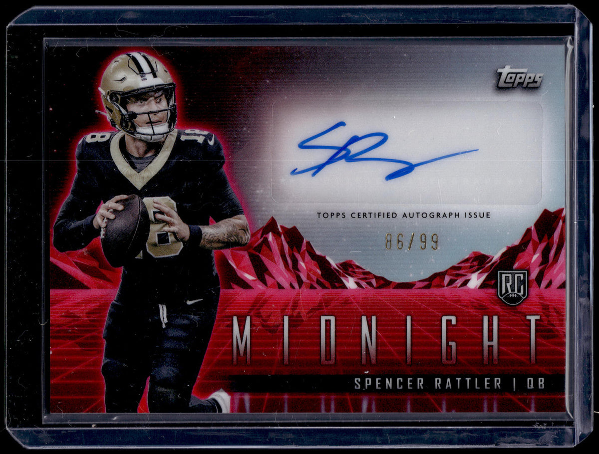 HL-P02 2024 Topps Midnight Rookie Spencer Rattler #RHS-SR Red /99 Auto RC