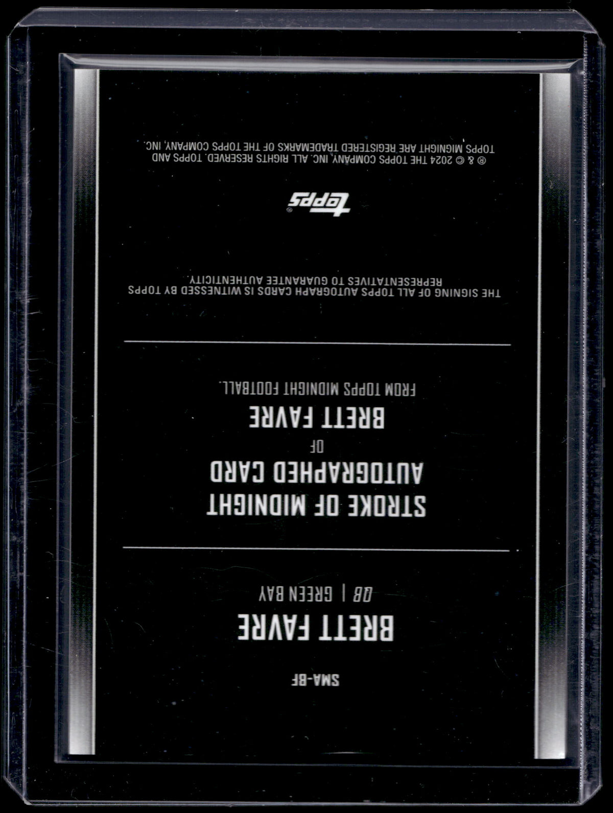 HL-P02 2024 Topps Midnight Stroke of Midnight Brett Favre #SMA-BF /25 Auto