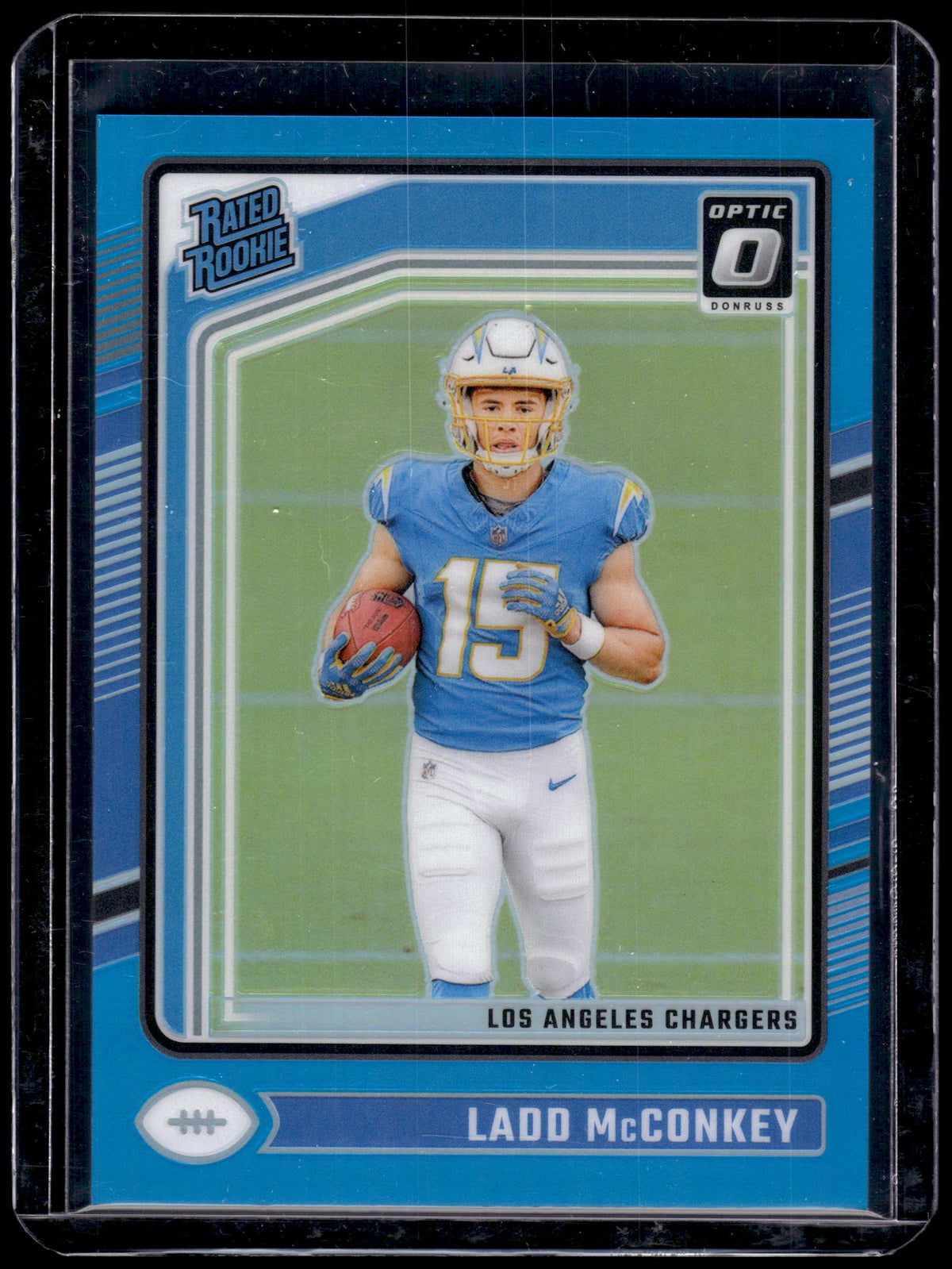 HL-P02 2024 Panini Donruss Optic Prizm Ladd McConkey #266 Blue /299 Rated Rookie