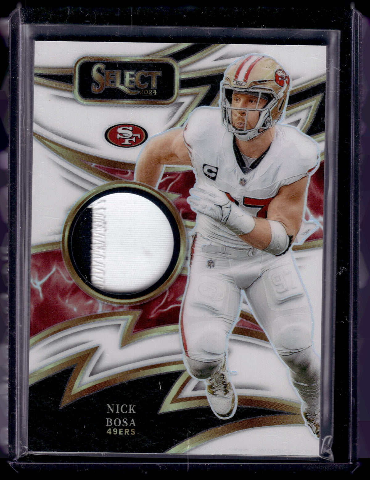 HL-P02 2024 Panini Select White Prizm Sparks Nick Bosa #S-NBA /75 Memorabilia