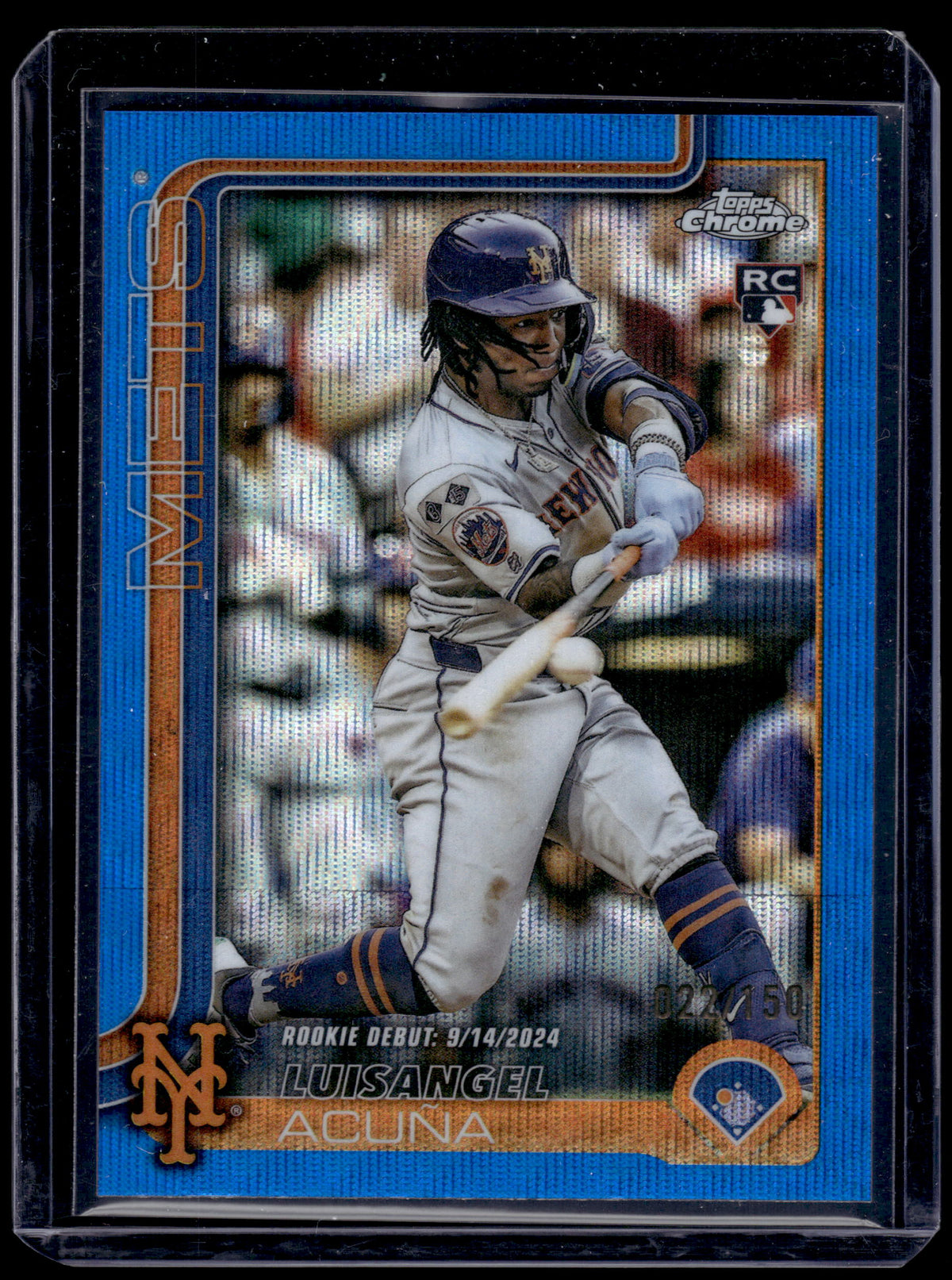 HL-P01 2025 Topps Chrome Luisangel Acuña #USC53 Blue Wave Refractor /150 RC